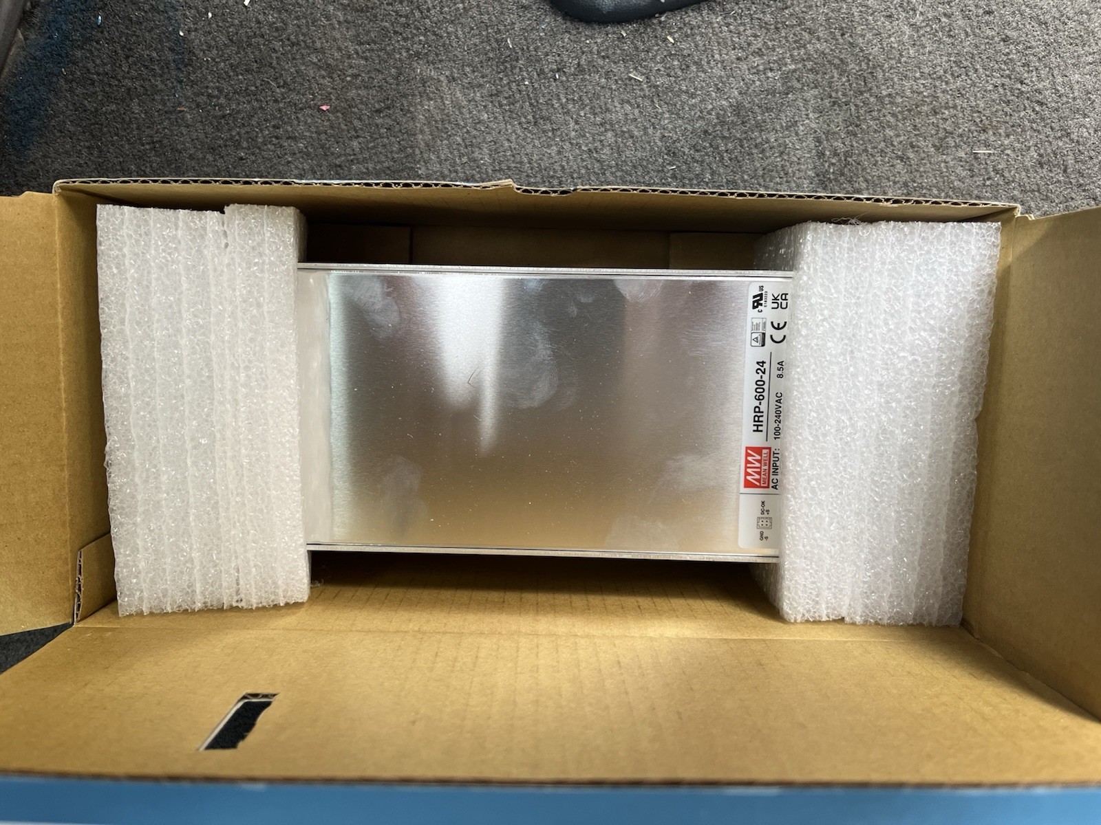 MEAN WELL HRP-600-24 24V 27A 600W Enclosed SMPS 100-240VAC Hardwired