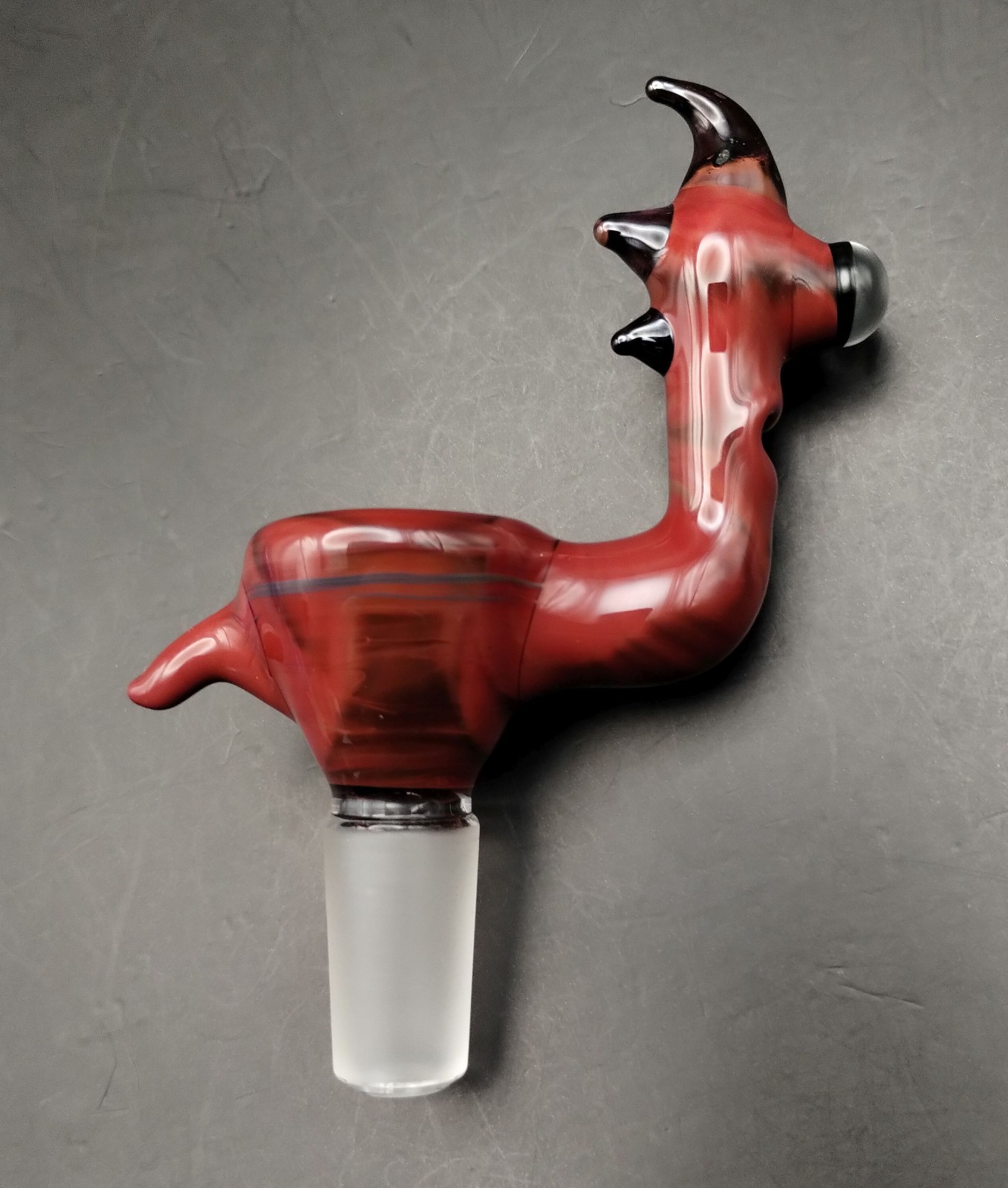 Red Creature 14mm Glass Bowl by Subconscious Design USA