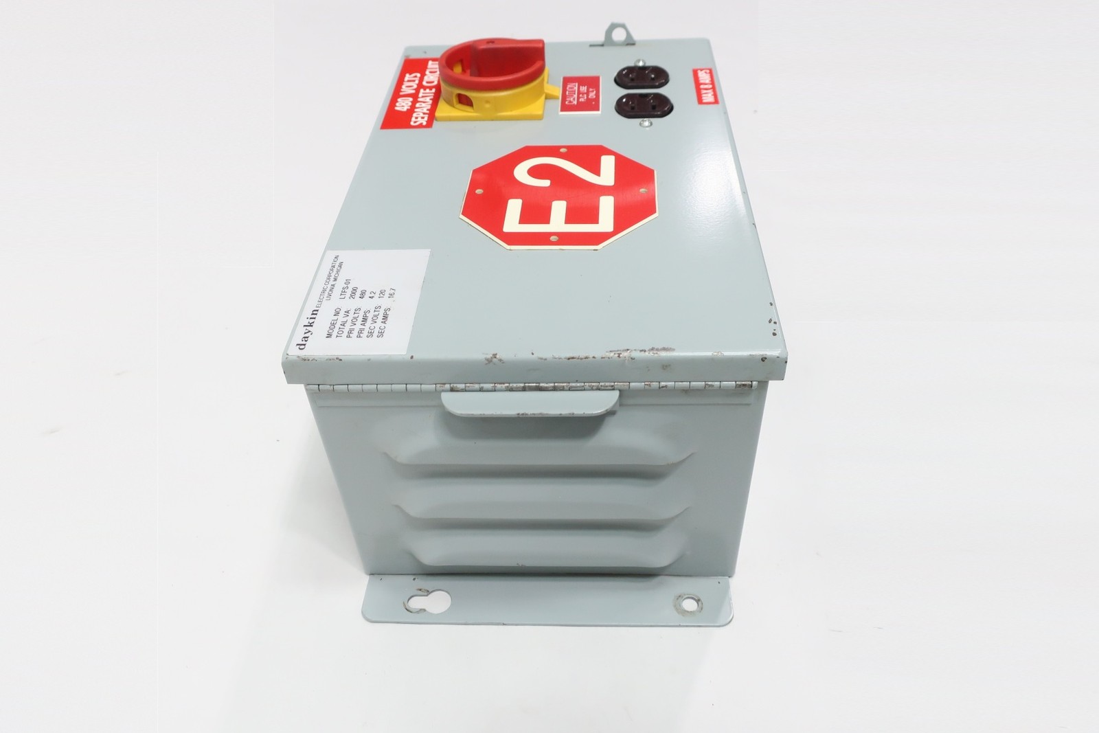 Daykin LTFS-01 Transformer Disconnect 2000va 480v-ac 120v-ac