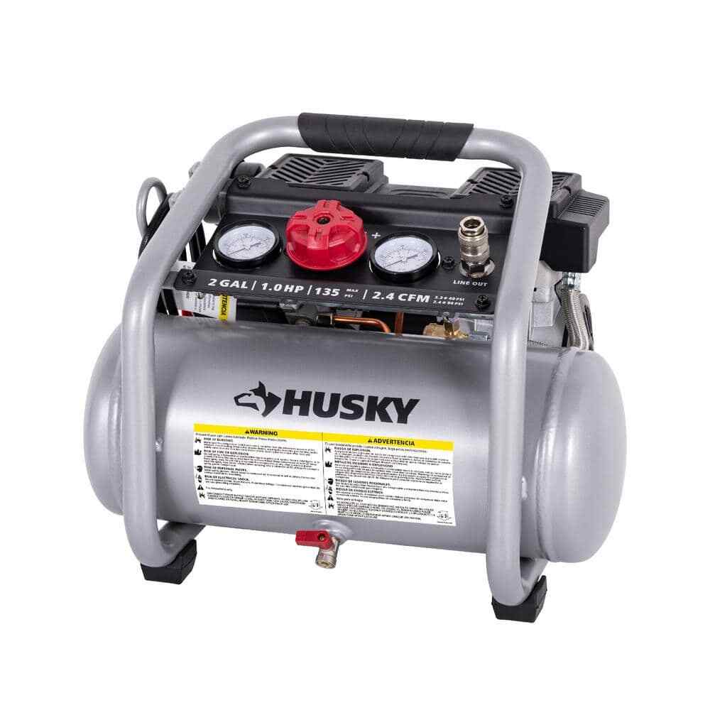 Husky Husky 2 gal. 135 PSI Portable Electric Quiet Air Compressor