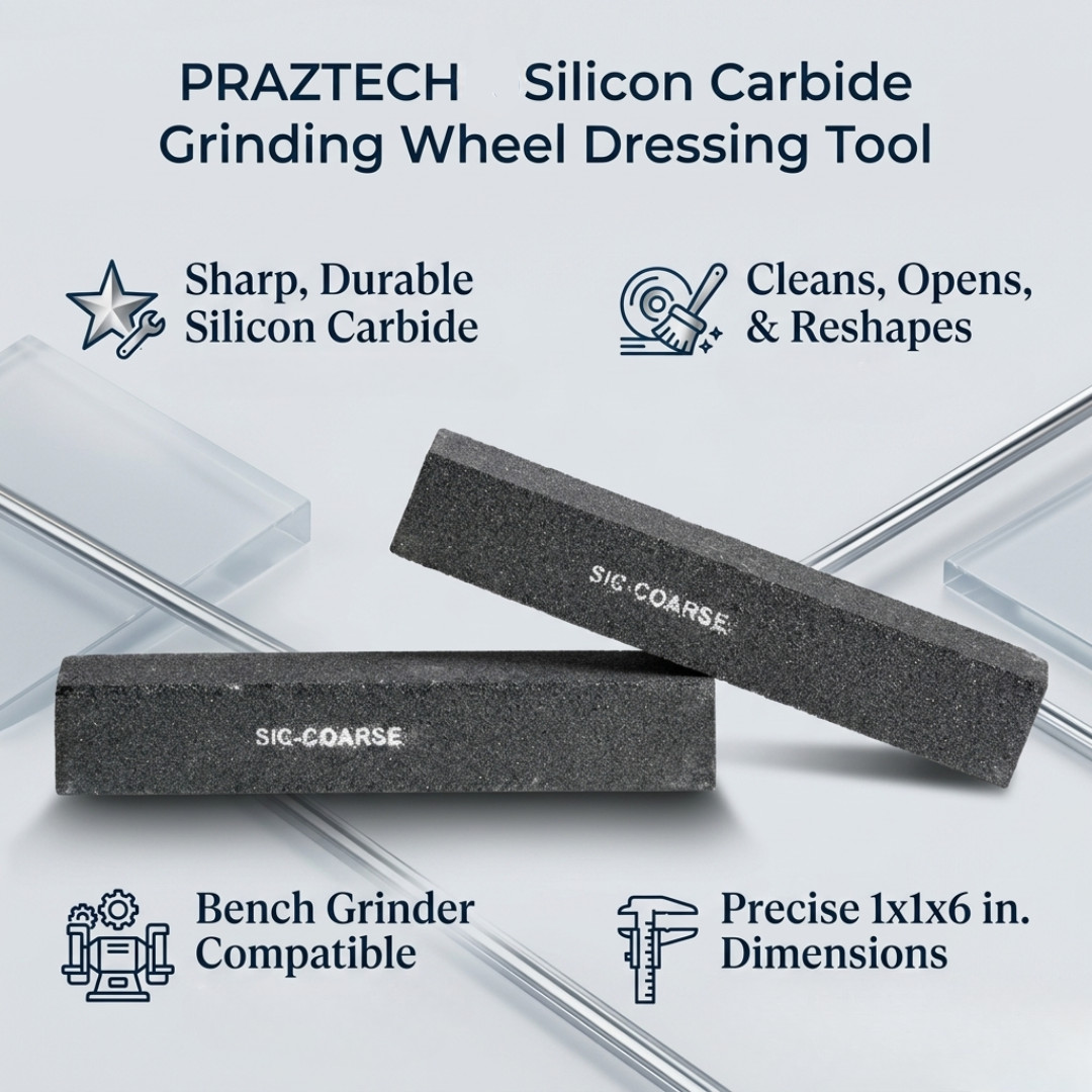 PRAZTECH 2Pc Silicon Carbide Dressing Stick 150x25x25mm Grinding Wheel Dresser