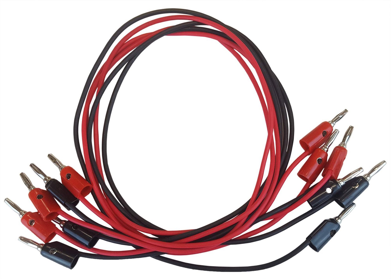 Connector Cord, 24 in., Banana to Banana, Red and Black, Pack of 3 Pairs