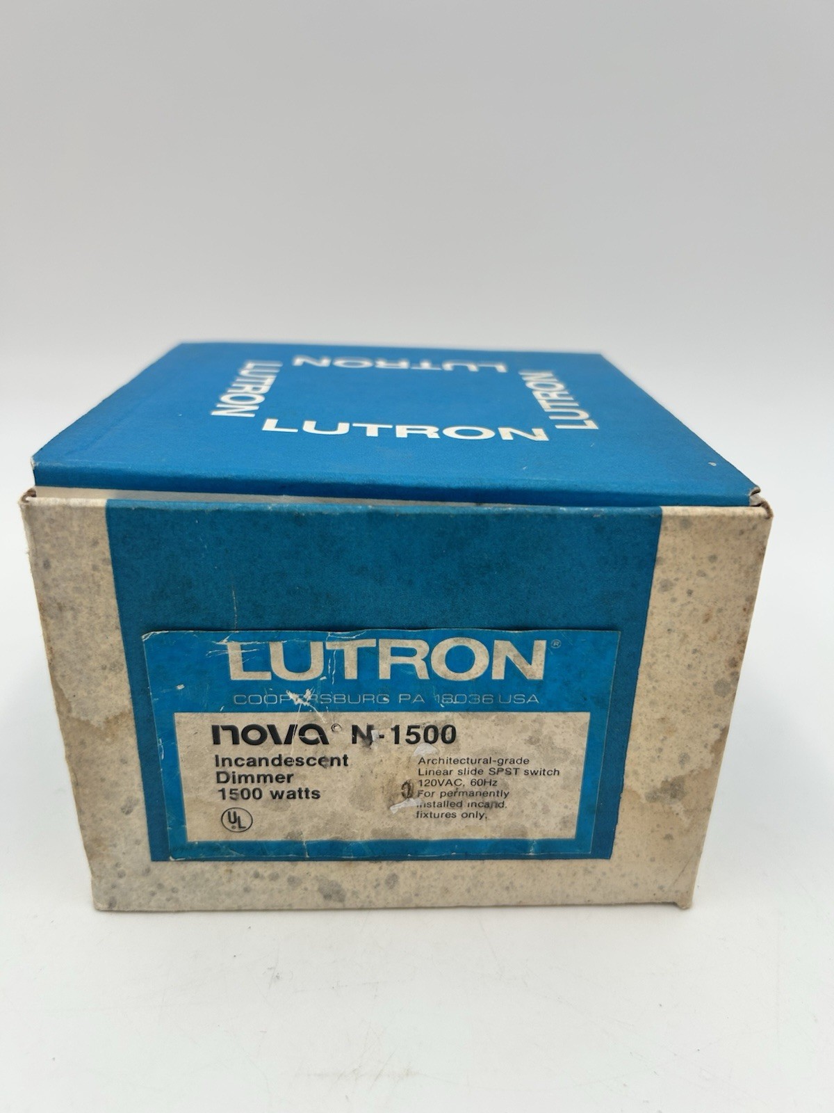 Lutron N-1500 Nova 1500W Architectural Large Dimmer Switch, 120 VAC, 1 Pole