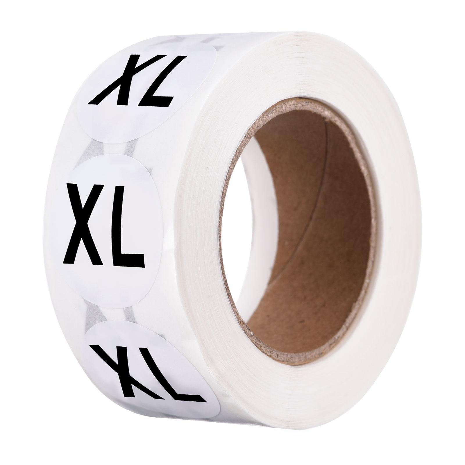 Clothing XL Large Size Sticker Label Coding Label 1″ 1 Roll 500 Labels