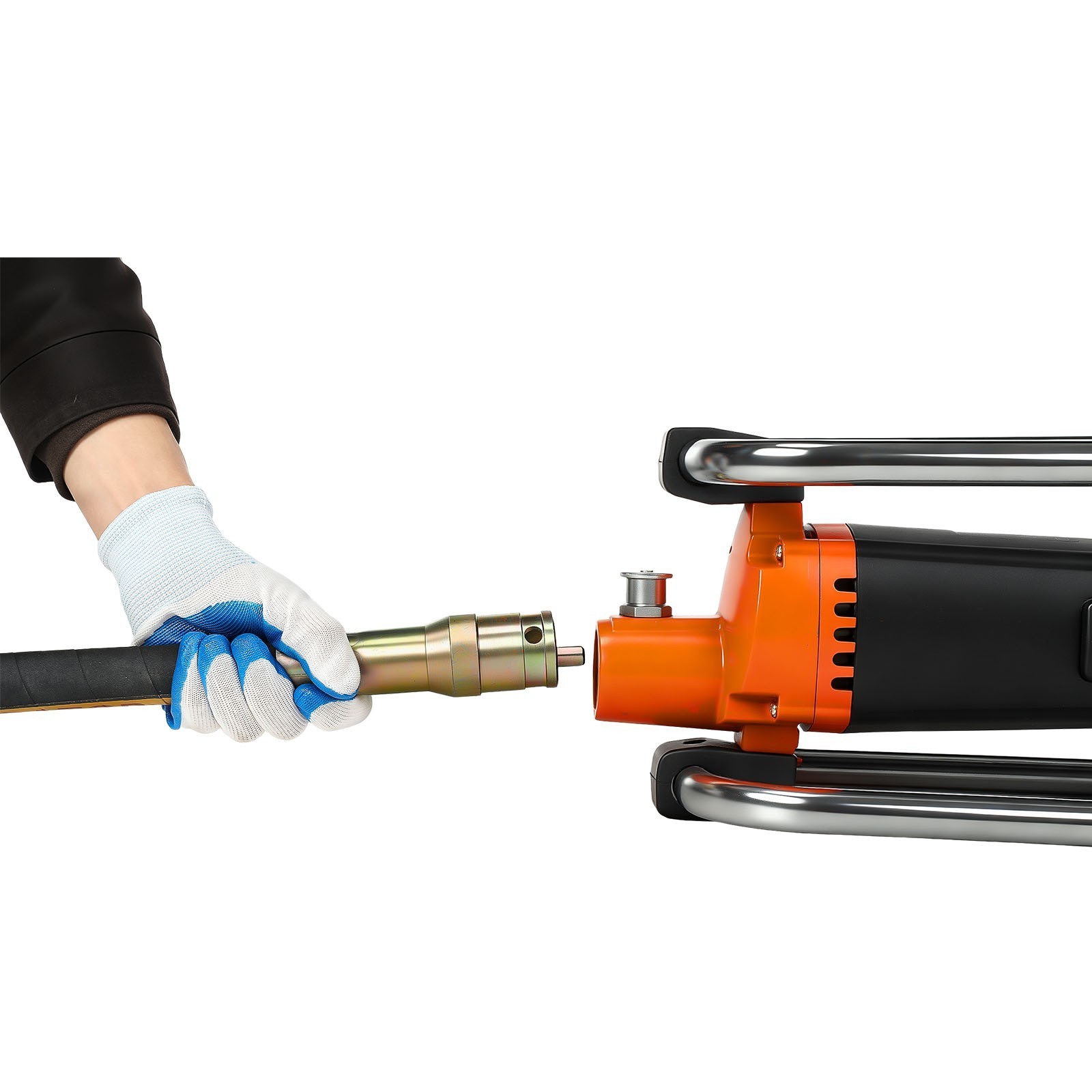 Portable Electric Concrete Vibrator 2000W 14-3/4 Ft Poker to Remove Air Bubbles