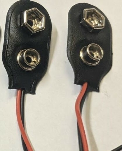 2pcs – 9V (9 Volt) Battery Snap Clip Connector – with 6 inch leads – Mr Circuit