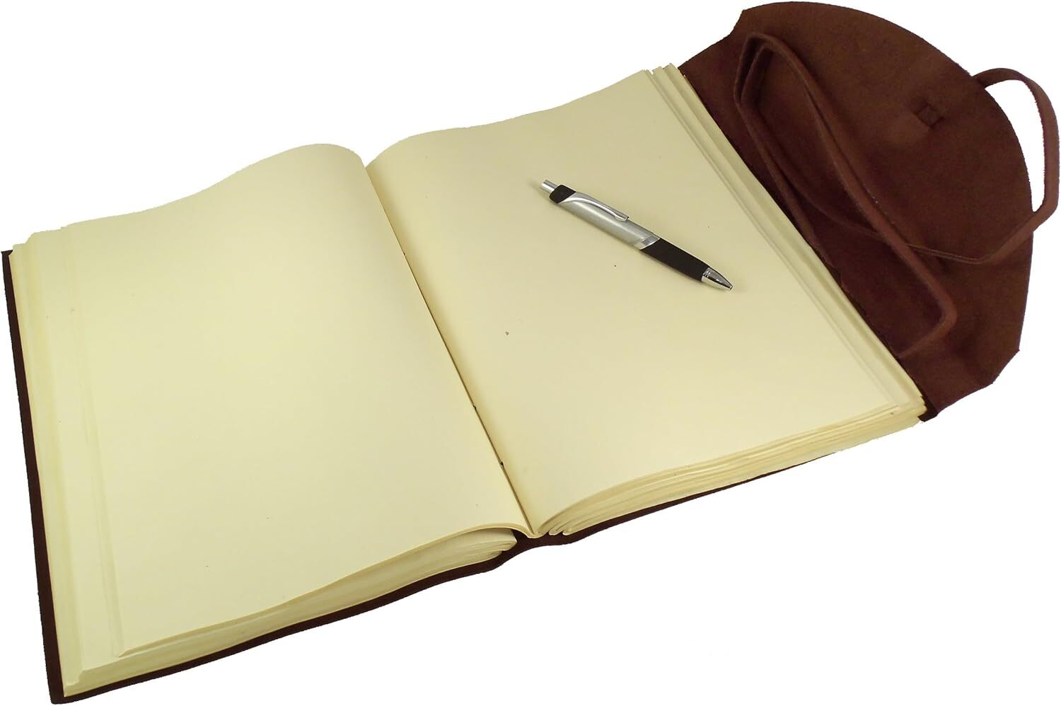 Large 9×12 Inch Rustic Leather Journal with Strap Closure by Rustic Ridge