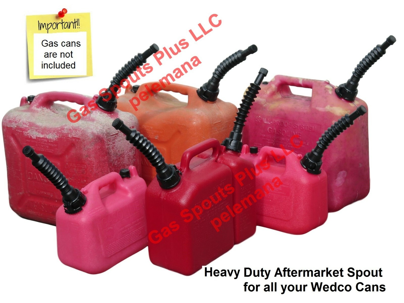 GAS CAN SPOUT AFTERMARKET WEDCO VERSAFLEX POURING NOZZLE +SPTCAP +GASKET +SCREEN