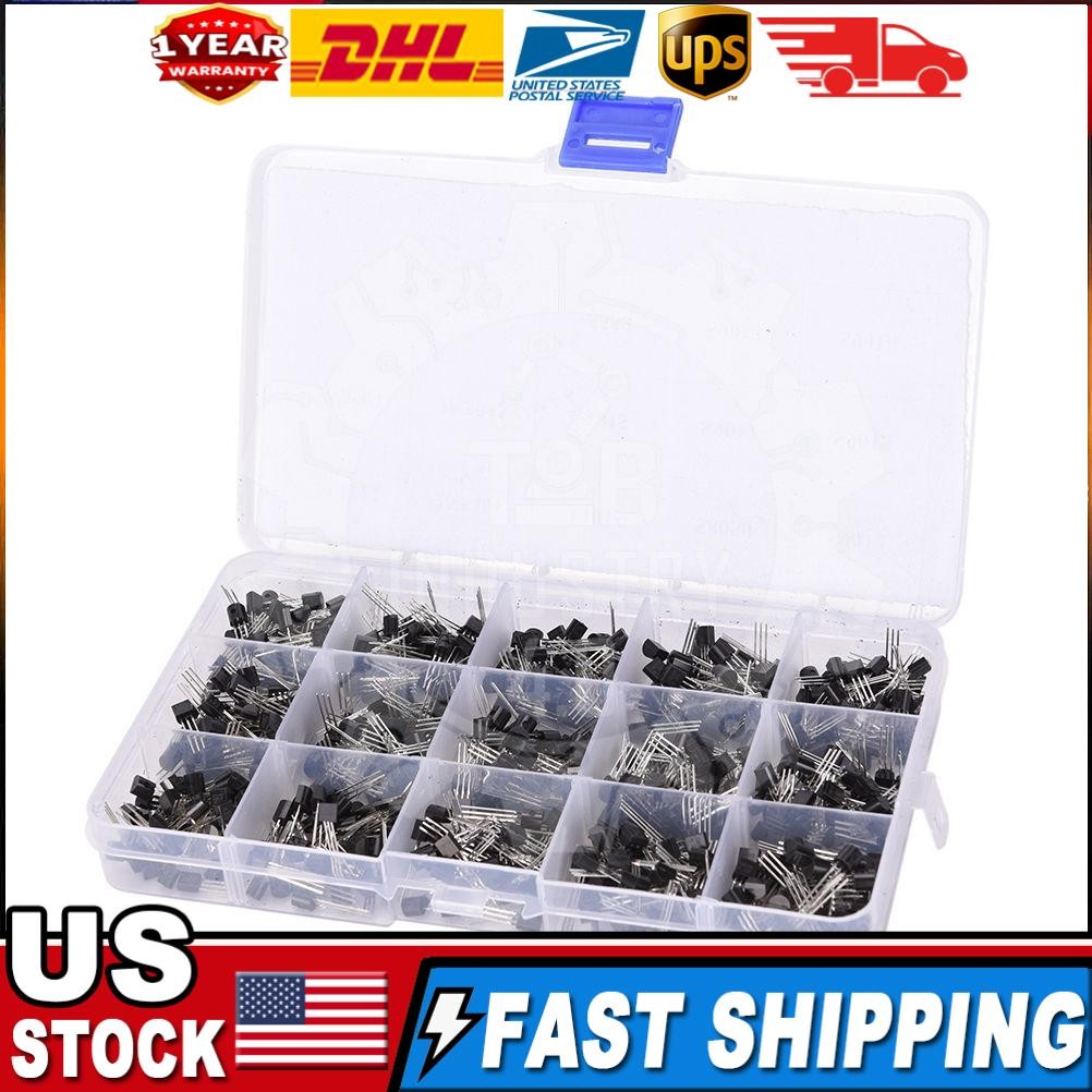 TO-92 Assortment NPN PNP DIY kit 15 value 600pcs Transistor