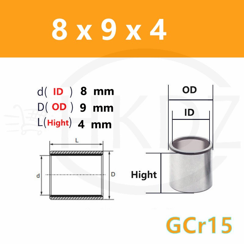 Bearing Steel Sleeve Bushing ID 8mm 9mm 10mm Wear-Resistant Standoff Spacers