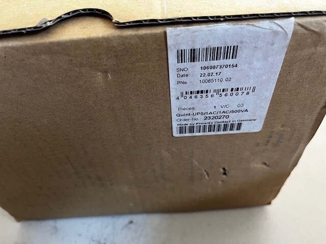 Phoenix Contact Quint-UPS/1AC/1AC/500VA New Open Box/da