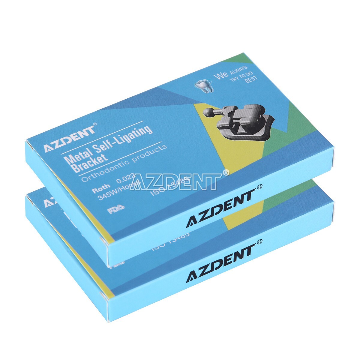 10X AZDENT Dental Orthodontic Self-Ligating Braces Brackets Roth.022 Hooks 3-4-5