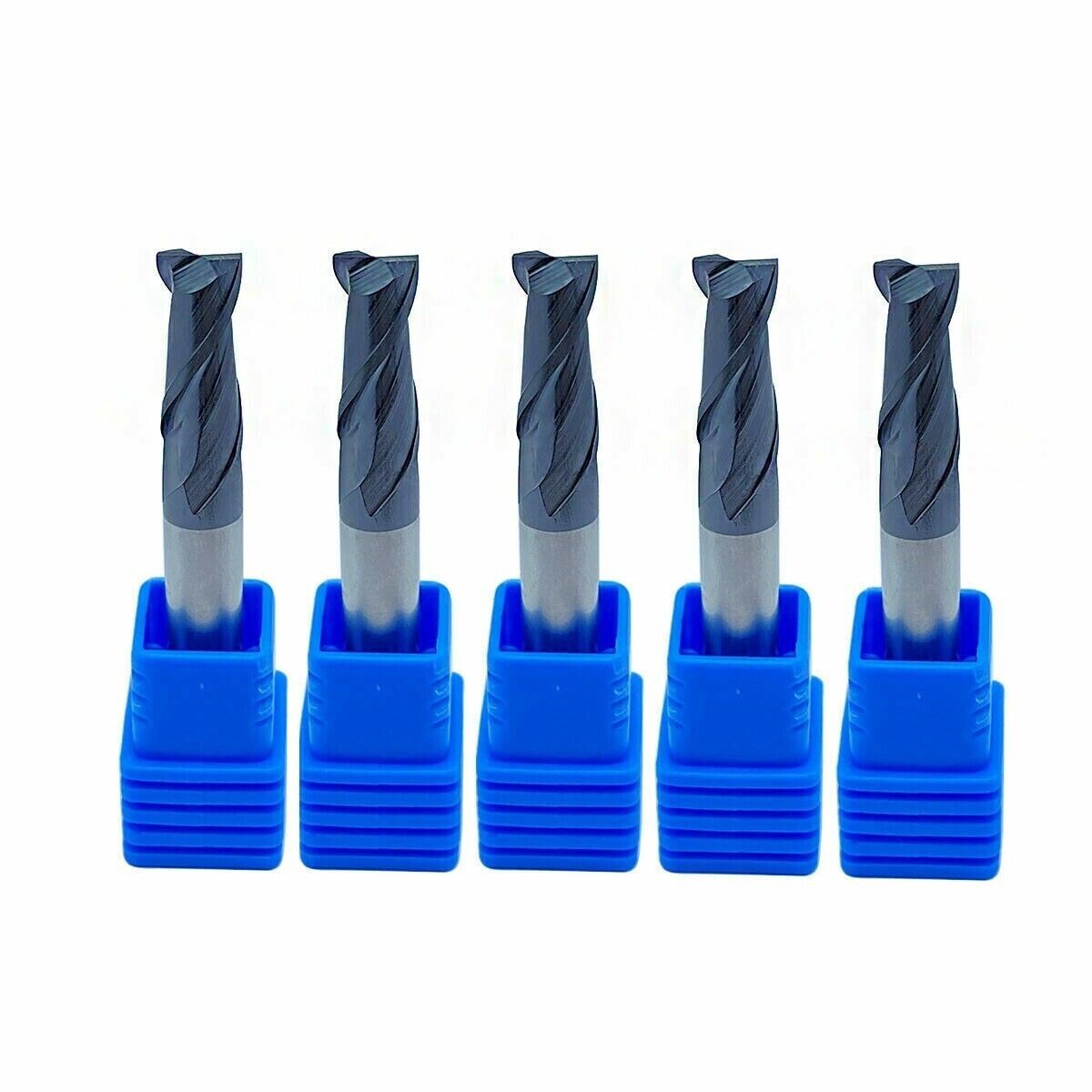 5PCS 6mm 2Flute 50mm Shank Tungsten steel aluminum milling cutter HRC50 TIALN