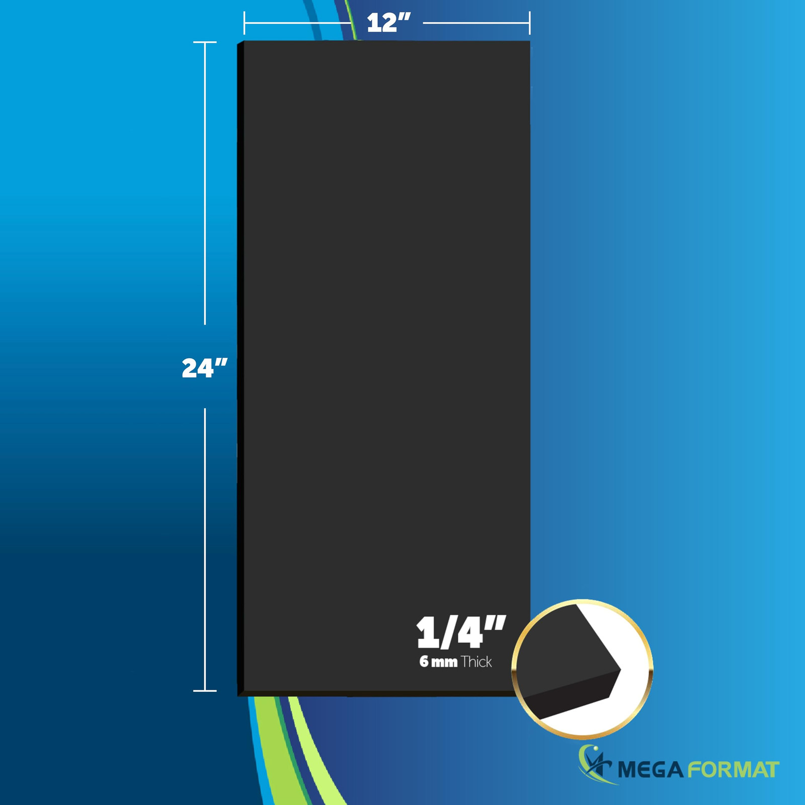 Expanded PVC Plastic Sheets – 12″ X 24″ Black Rigid Sheet for Crafts, Signage…