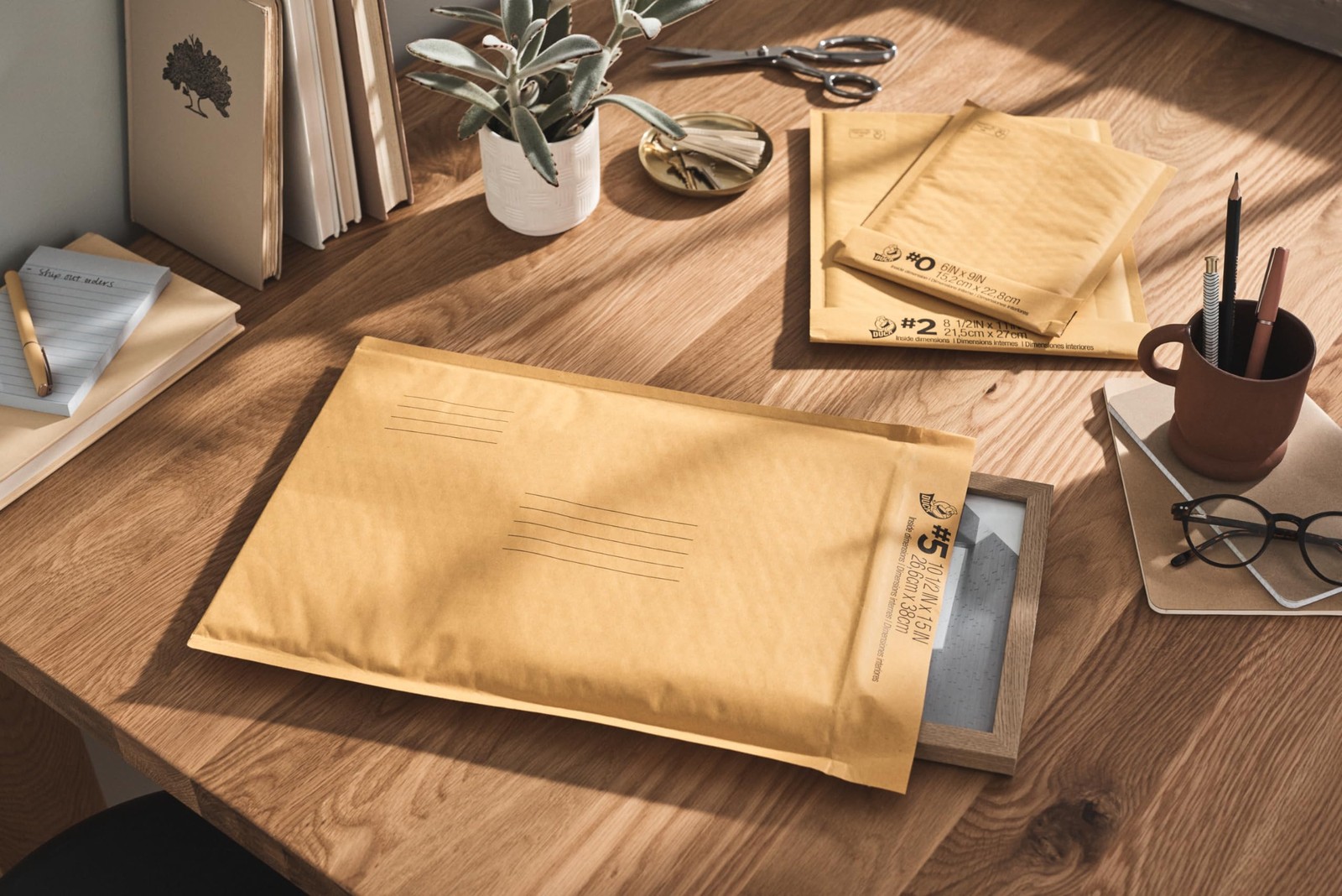 Duck Brand 2 Kraft Bubble Mailer Manila 8.5 Inch X 11 Inch 25 Pack 288130