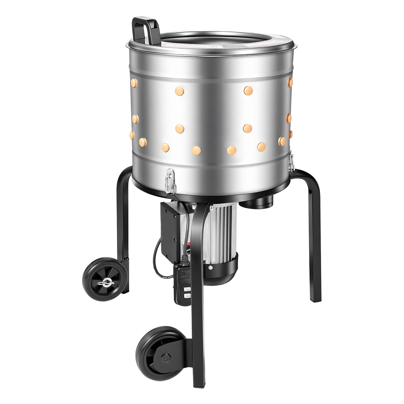 Uimoso 15.7″ Electric Poultry Plucker Machine550W,275RPM,114 Fingers,with Wheels