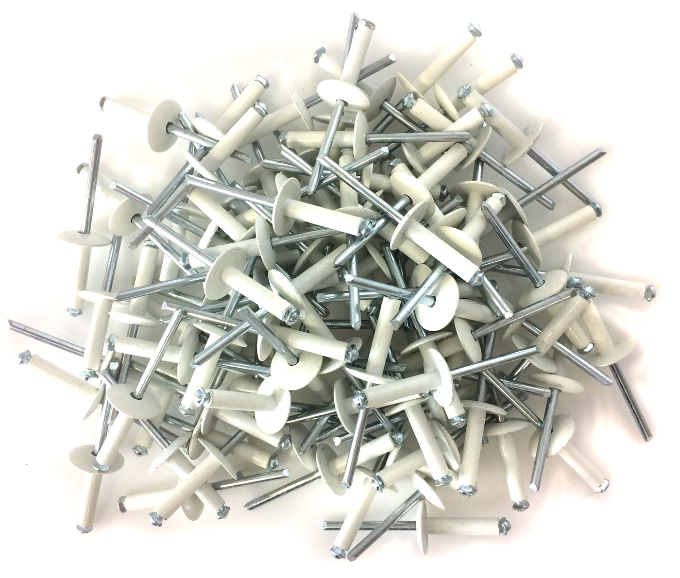 100 3/16″ Large Head White Painted Aluminum Exploding Pop Rivets #1285