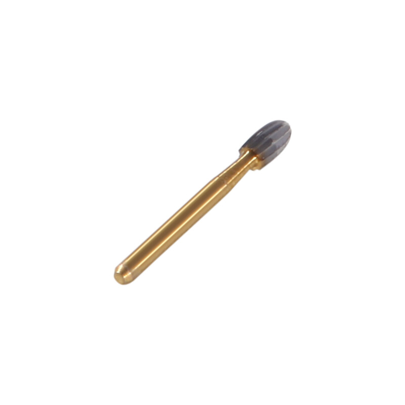 10Pcs Dental Trimming+Finishing Carbide Burs Egg Shape Football Gold FG7408