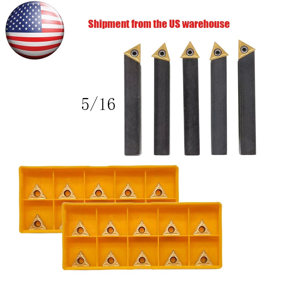 25 pc 5/16″ Indexable Carbide C6 Insert Tool Bit & Holder Mini Lathe Set