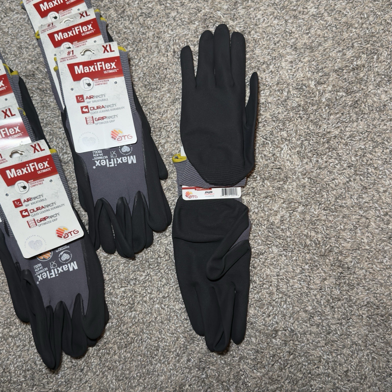 MaxiFlex Ultimate Men’s XL Seamless Knit Nylon/Lycra Glove 34-874T/XL Set Of 8