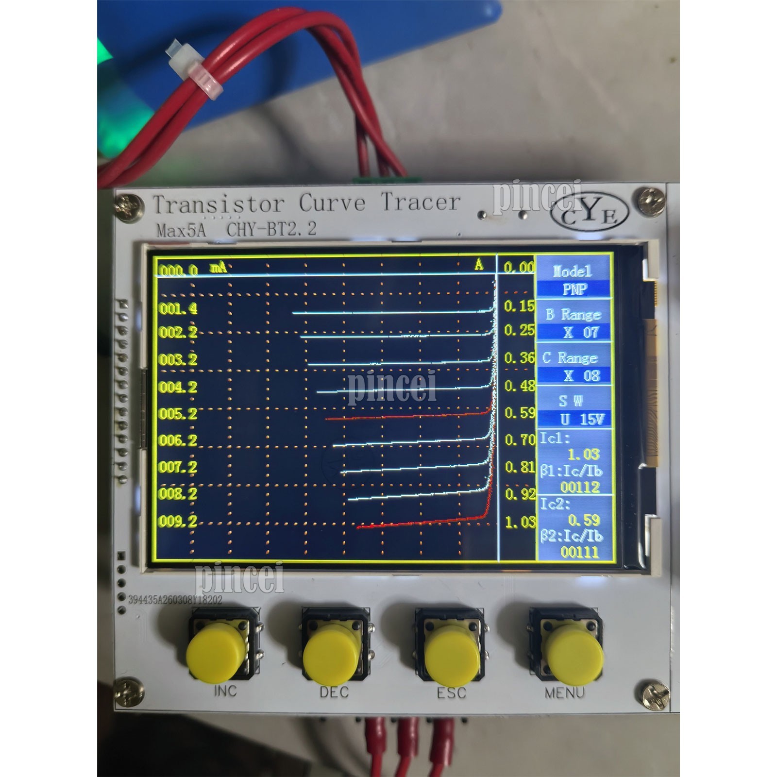 Upgraded Version 110V-220V Transistor Characteristic Curve Tester w/Testing Base