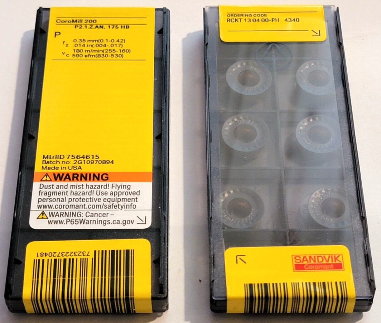 RCKT 13 04 00 PH 4340 SANDVIK *** 10 INSERTS *** FACTORY PACK ***