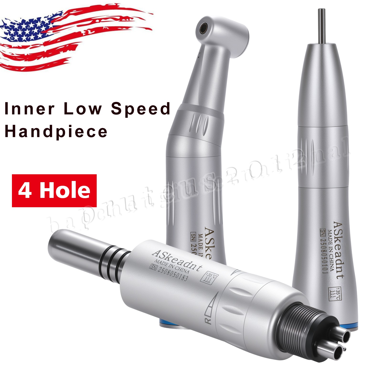 Dental Slow Low Speed Handpiece Push Contra Angle/Air Motor NSK Style 2/4 Holes