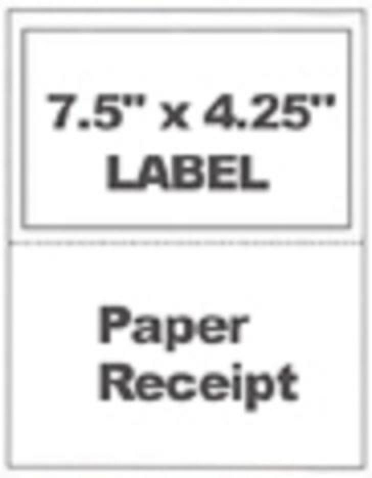 1000 Self Adhesive Mailing Shipping Labels W/ Tear Off Paper Receipt Paypal