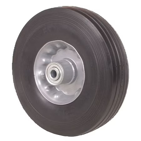 Solid Rubber Wheel, 8 In., 250 Lb., Ribbed, 1Nxb8