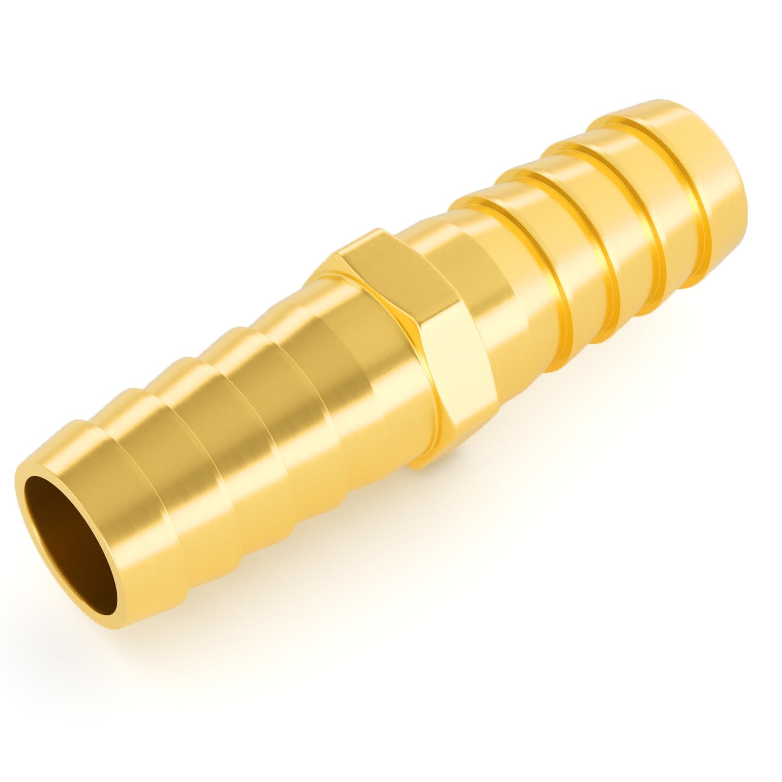 2 Pieces Brass Hose Barb Reducer 1/2 Inch To 1/2 Inch Barb Hose Id With 4 Hose C