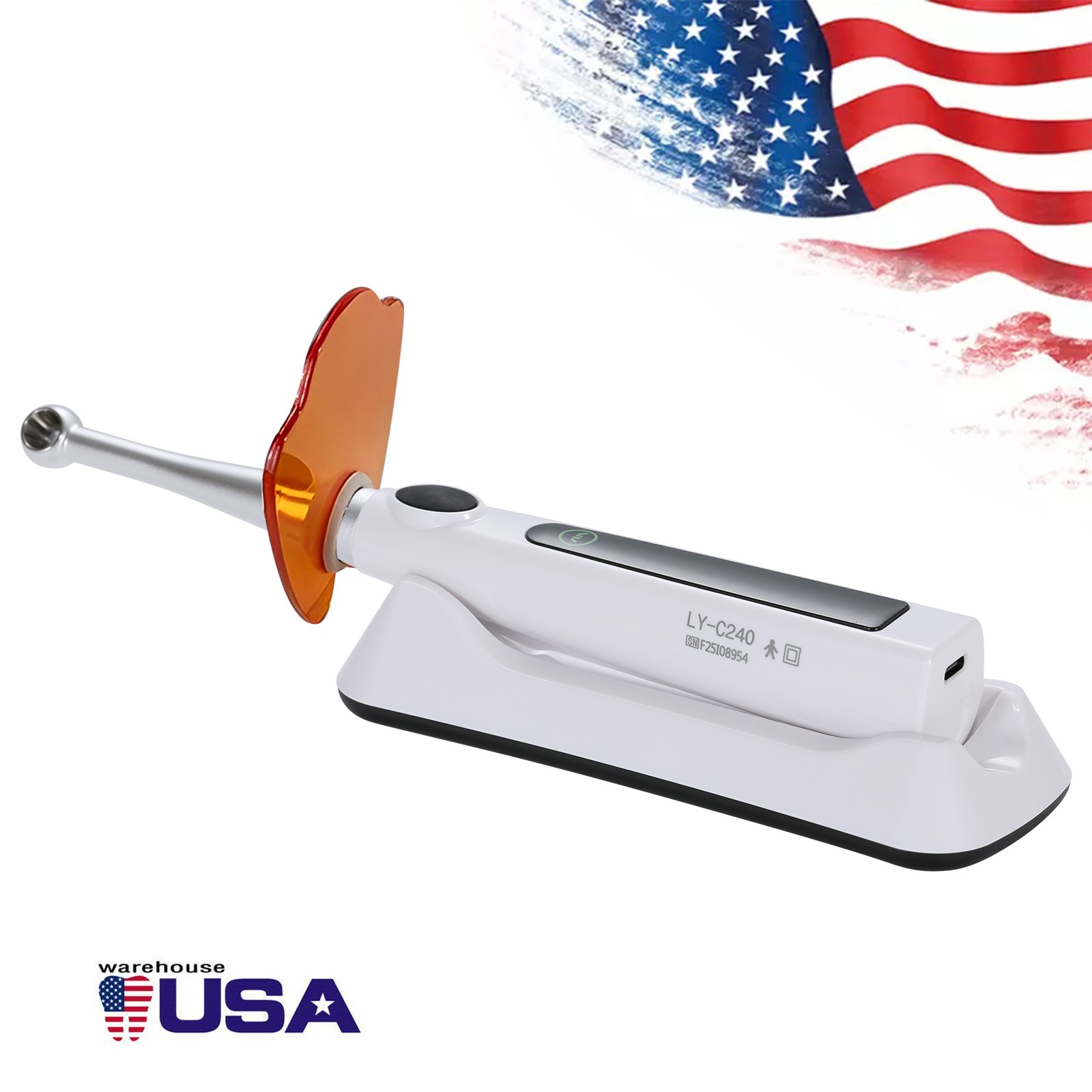 Dental Wireless LED Curing Light 1 Second Resin Cure Lamp 4 Modes US