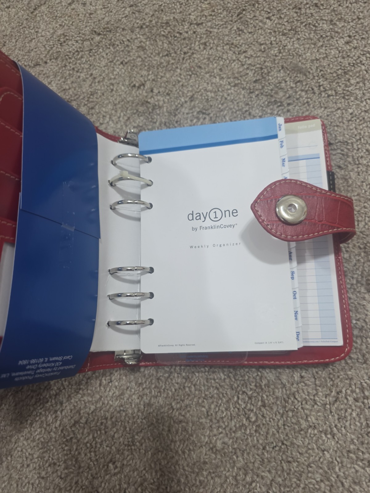 Franklin Covey Compact Day 1 Weekly Organizer Vintage 4.25″ X 6.75″