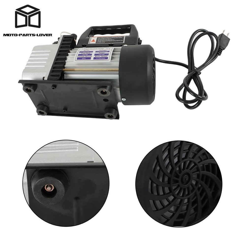 3 CFM 110V / 60HZ AC Manifold Gauge Set Air Vacuum Pump HVAC & R134A Kit