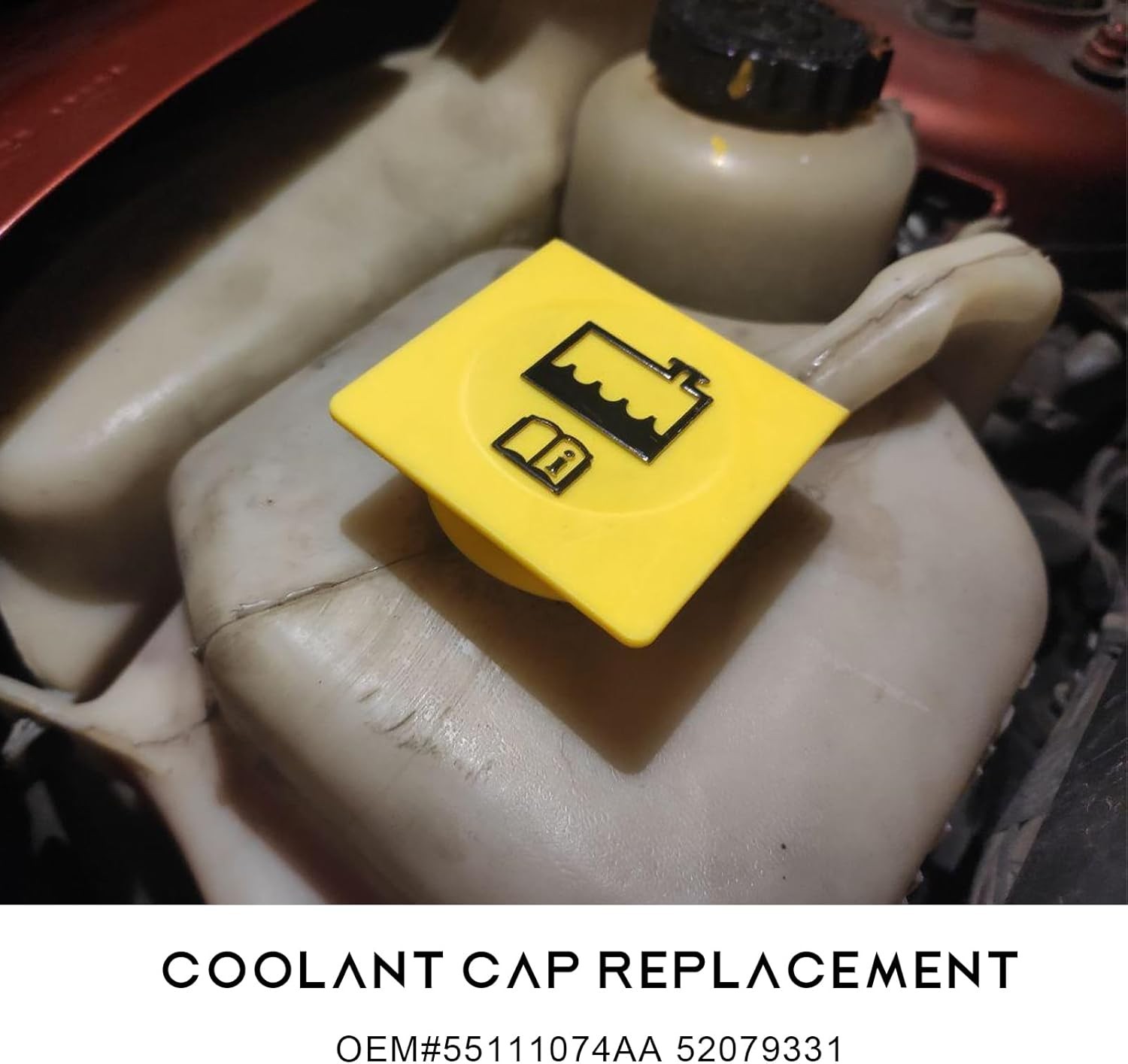 Overflow Tank Cap for Voyager Wrangler Grand Cherokee, Replaces OE Color: 1pcs