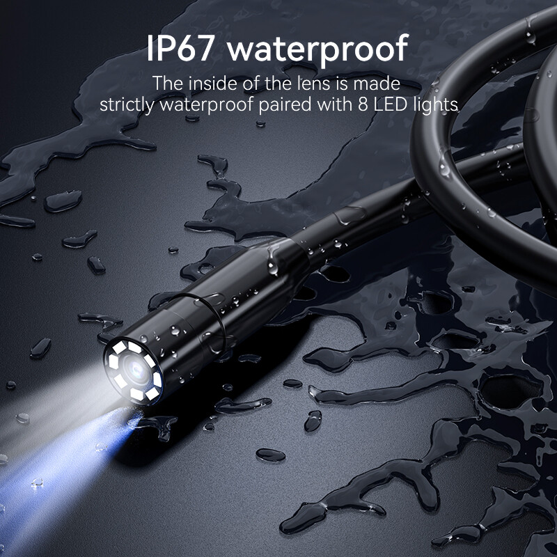 LCD Endoscope 1080P HD Industrial Borescope 4.3inch 8mm Inspection Snake Camera