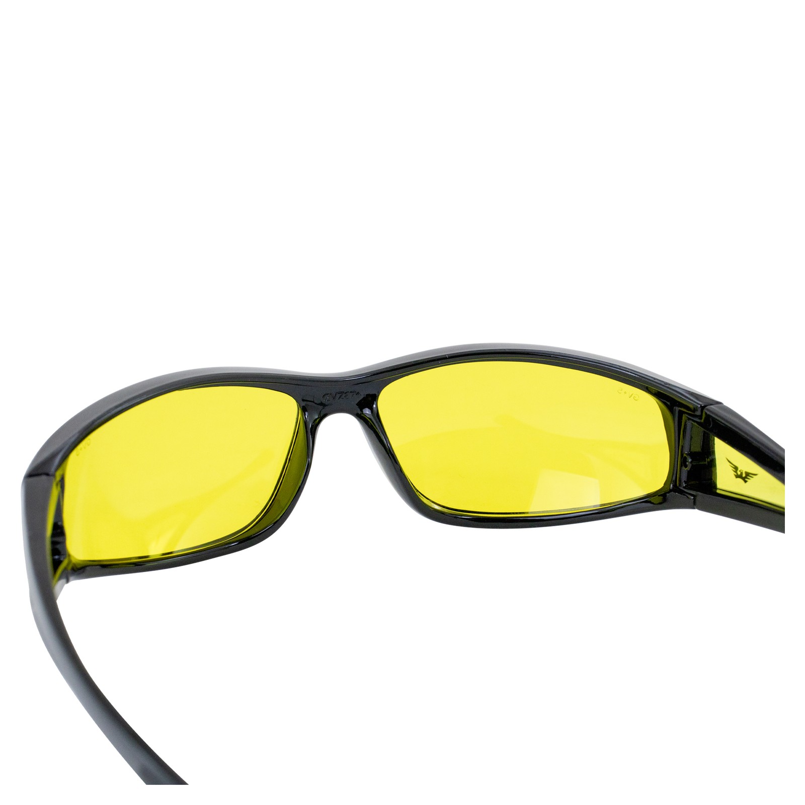 Global Vision Integrity Sunglasses Yellow Shatterproof Lens Rubber ANSI Z87.1