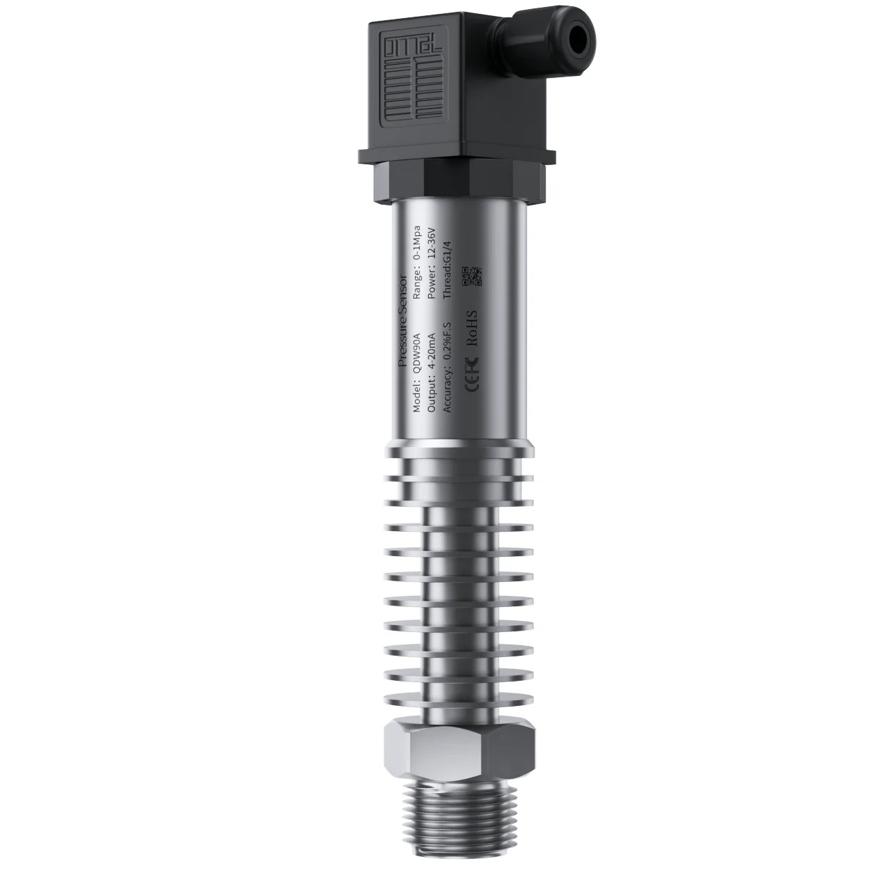 High Temp Pressure Transmitter 0-300℃ Oil Pressure Sensor 4-20mA Output 24VDC