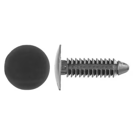 Push-In Rivet, Dome Head, 1/4 In Dia., 1-1/16 In L, Nylon Body, 50 Pk, 9130Pk