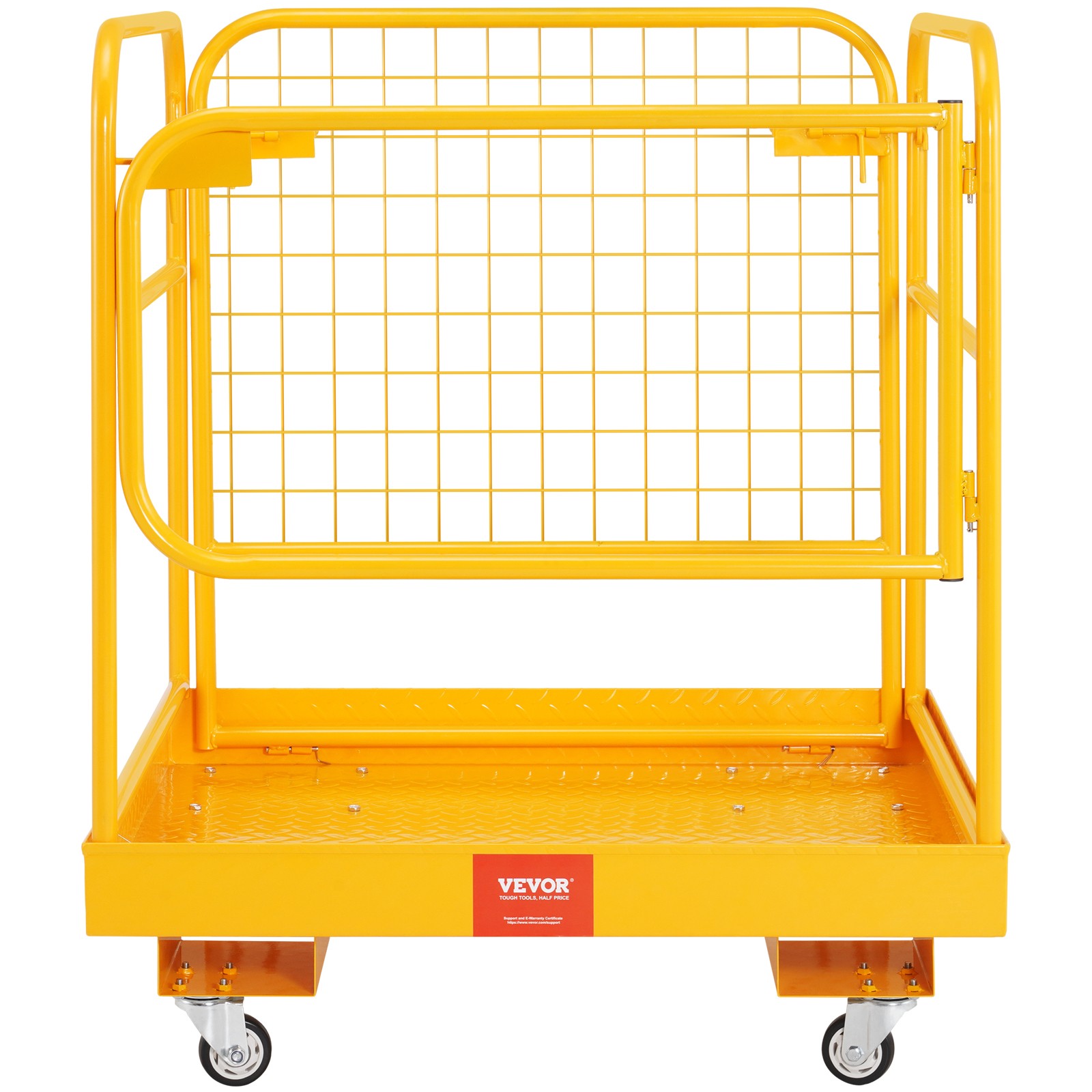 VEVOR Forklift Safety Cage Work Platform 36×36 in 1200lbs with Wheels for Aerial