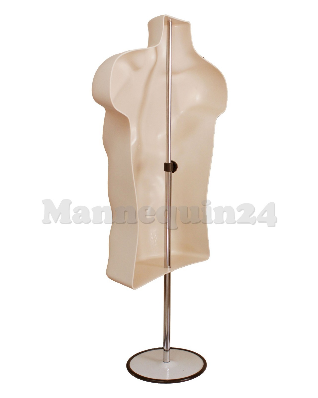 One Male Mannequin Torso FLESH HOLLOW BACK DRESS FORM w/ Stand & Hanger