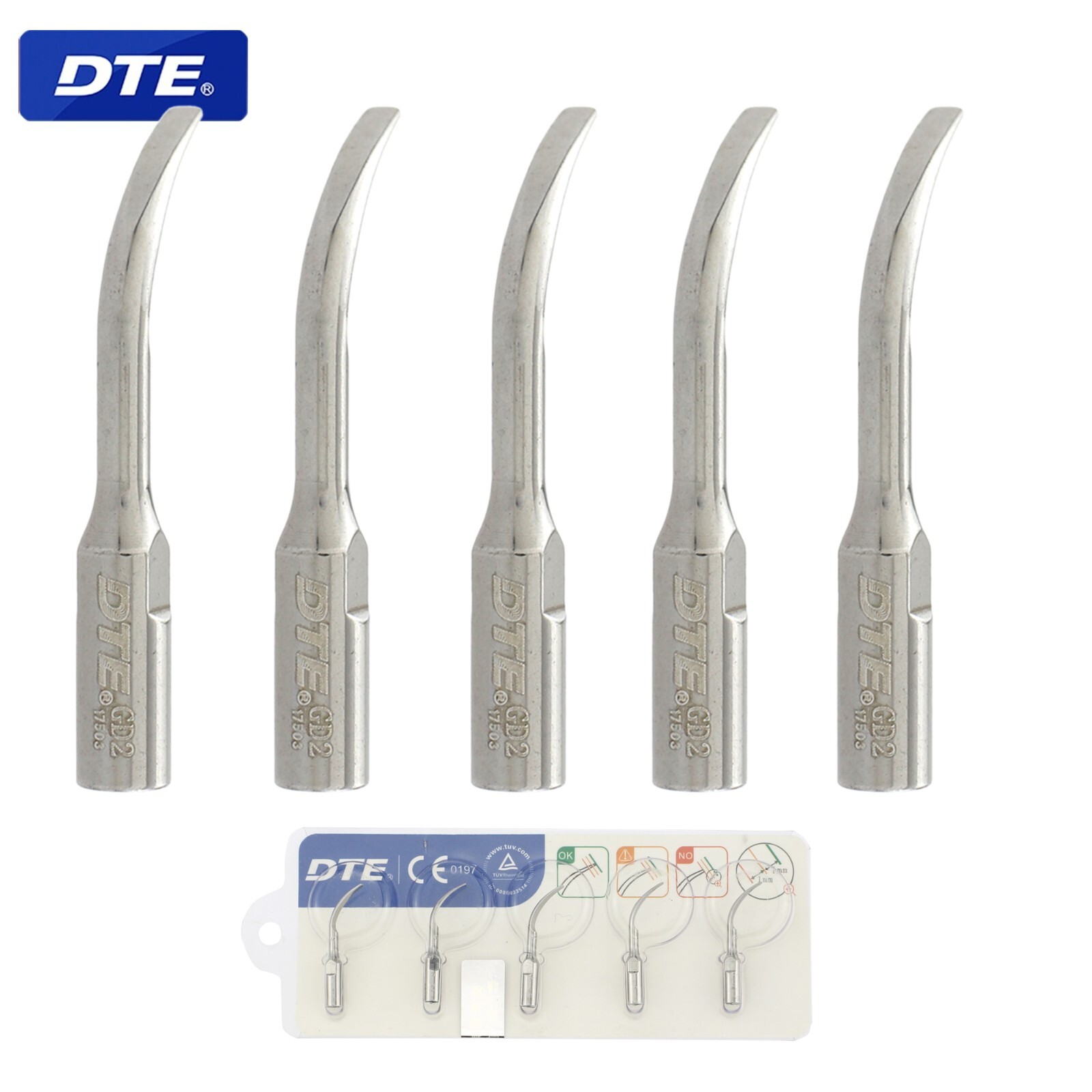 Woodpecker Dental Ultrasonic Scaler DTE V3 LED Handpiece HD-7L Piezo Tip GD1 PD1