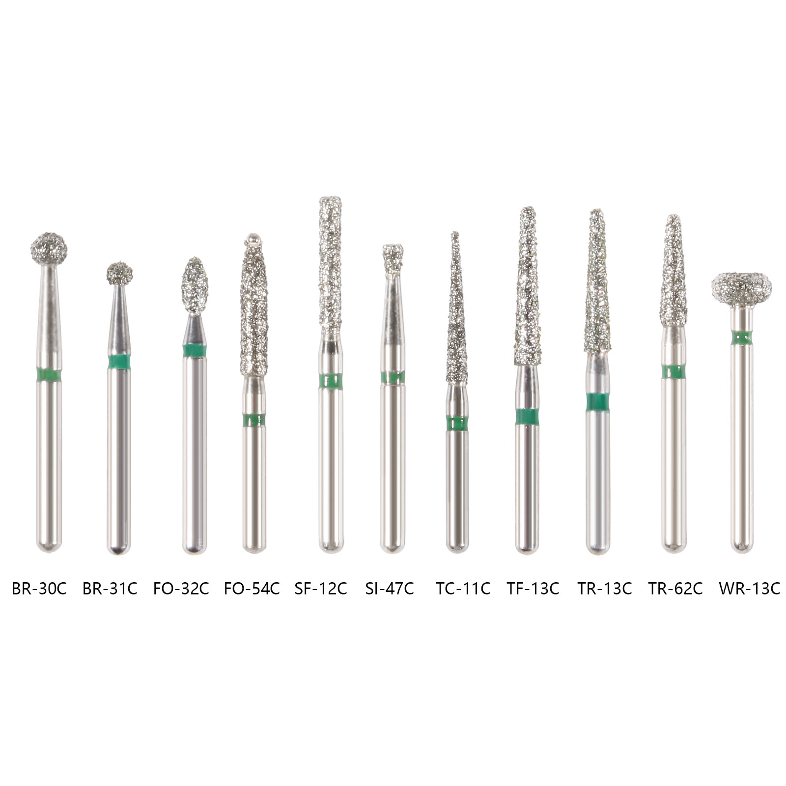 100pcs Dental Diamond Burs FG 1.6mm bur for High/Fast speed handpiece SANDENT po