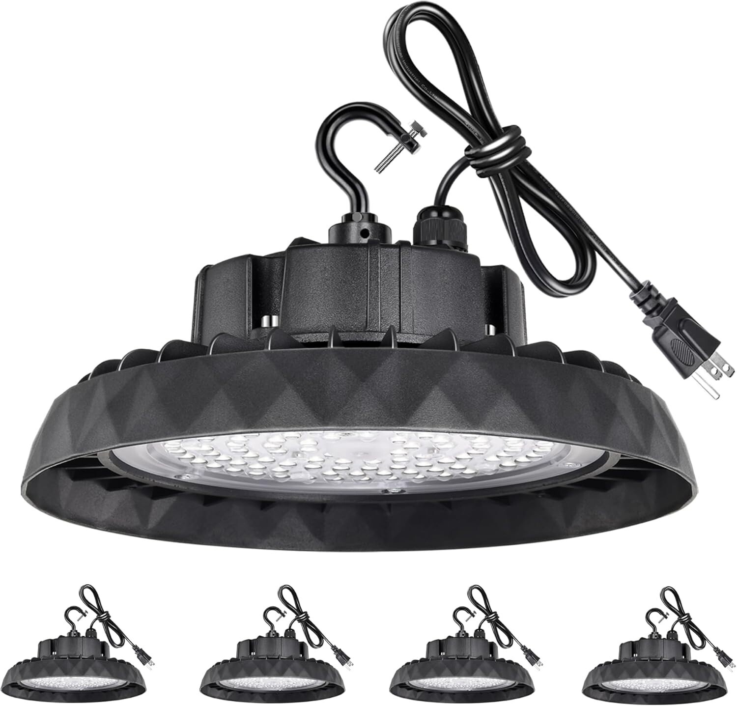 4Pack 300W UFO LED High Bay Light Shop Lights Industrial Factory Warehouse Lamps