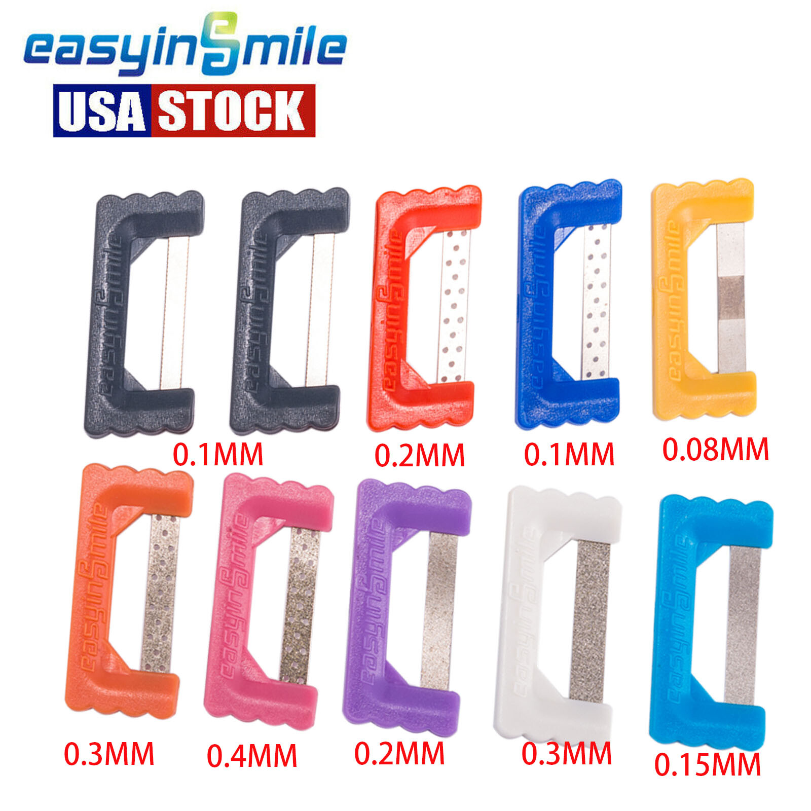 EASYINSMILE Orthodontic Dental IPR System Interproximal Peel Contra Angle Strips