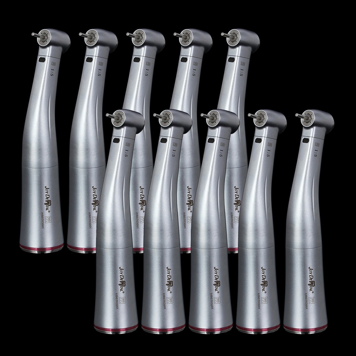 Dental 1:5 Increasing Contra Angle Fiber Optic Handpiece w/E-type Electric Motor