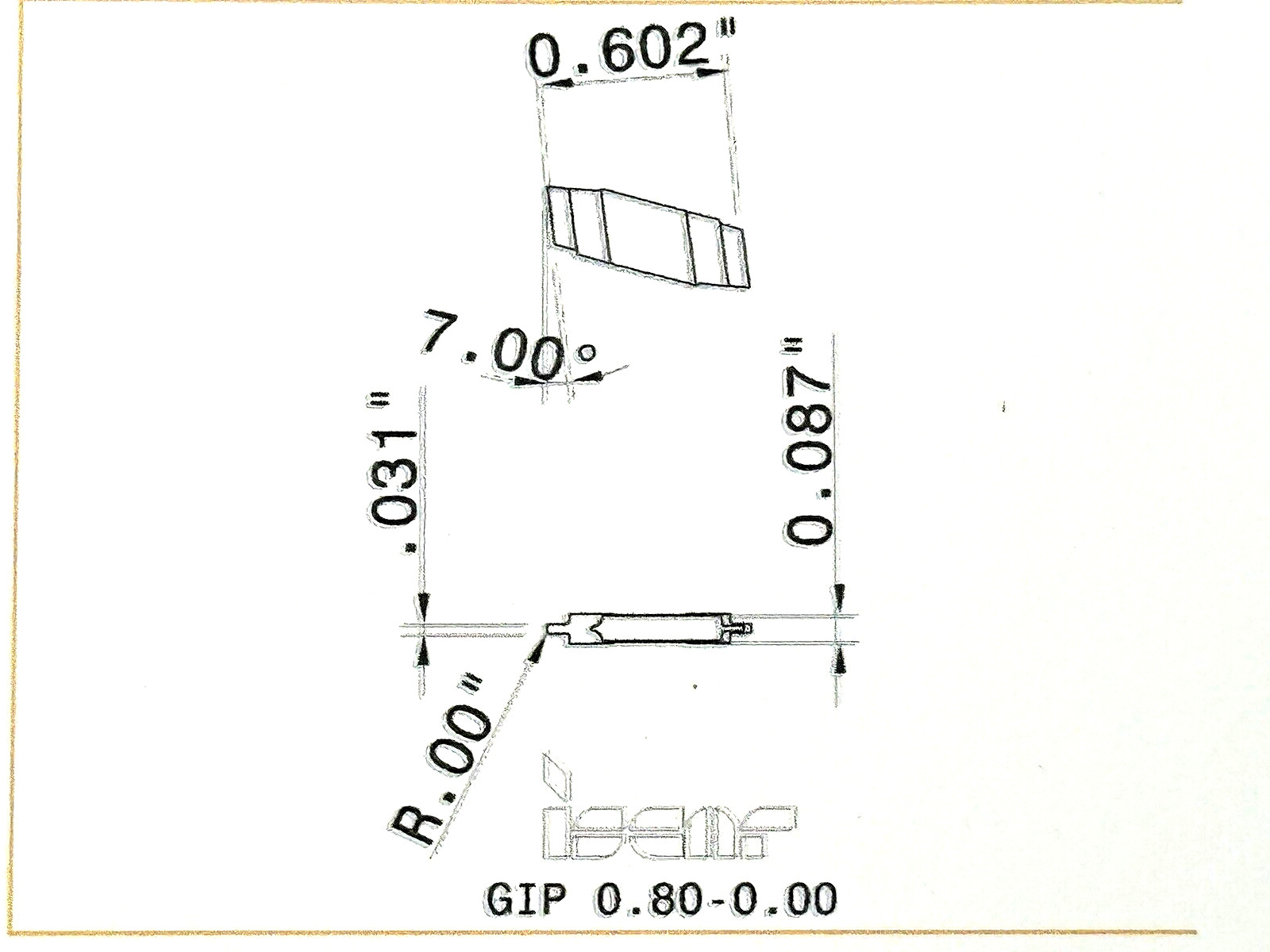 (5) pcs. – ISCAR CUT-GRIP GIP 0.80-0.00 IC54 #6401806 GROOVING Inserts – NOS
