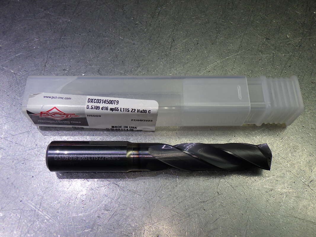 PCT 14.5mm Coolant Thru 3xD Carbide Drill 16mm Shank DXC0314500T9 (LOC1613A)