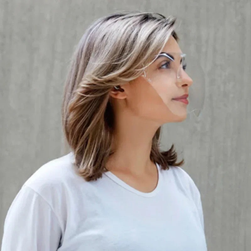 Clear Face Shield Protective Eye Glasses Visor Anti-Fog Full Face Mask Dentist