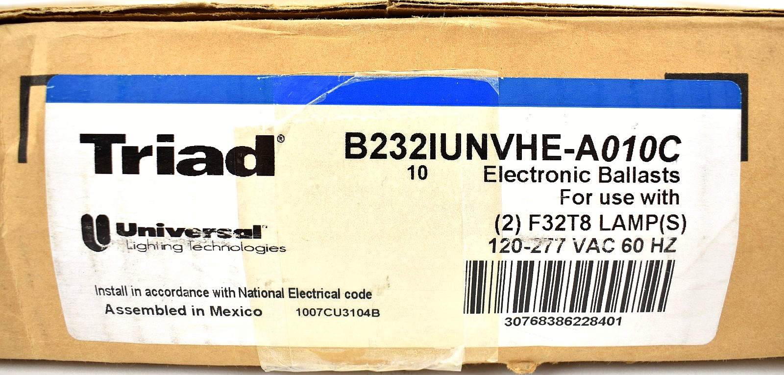 BOX OF 10 Universal Triad B232IUNVHE-A Electronic Ballast For (2) F32T8 Lamp