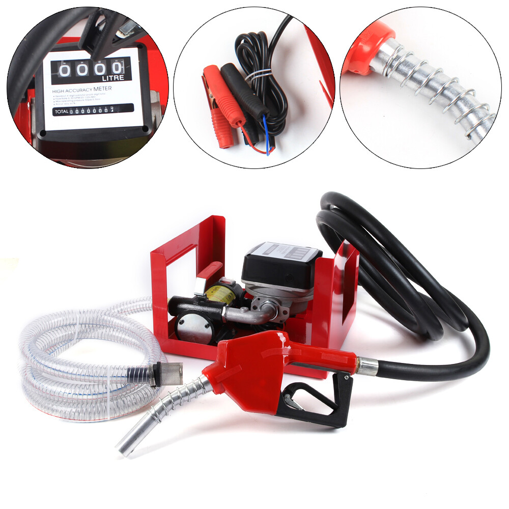 175W Electric Fuel Oil Transfer Pump Oil Transfer Pump With Fuel Meter Nozzle